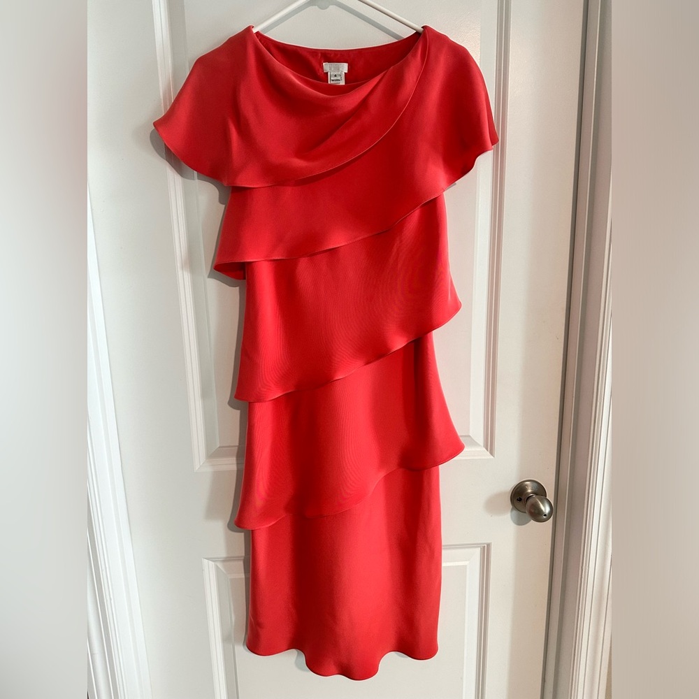 Melinda‎ Eng size 4 Silk Knee Length Dress